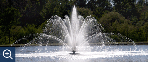 Supreme, outdoor floating pond and lake fountain and aerator